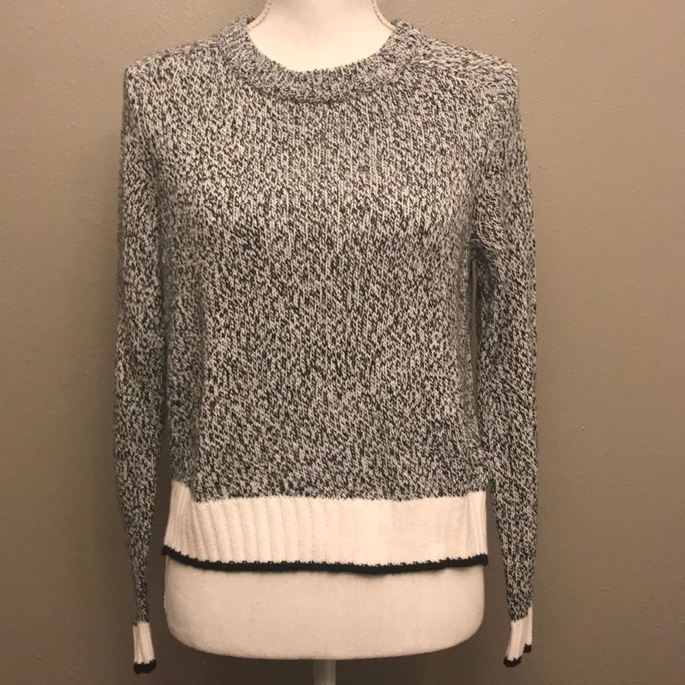 DIVIDED black and white sweater